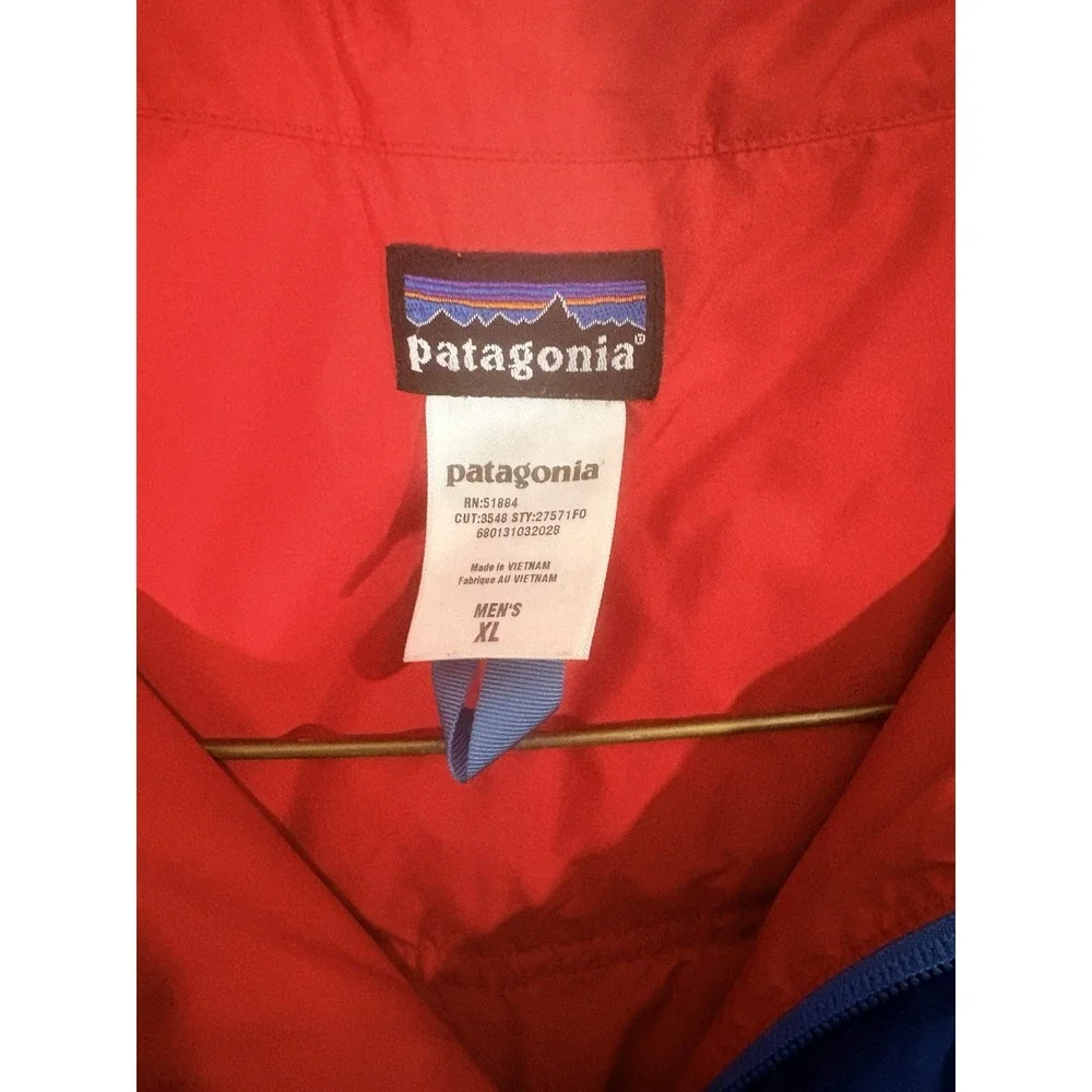 Patagonia Slingshot Down Vest Mens XL Blue Red Western Quilted Vtg Insulated - Picture 5 of 12